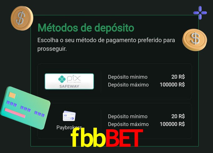 O cassino fbbbet oferece uma grande variedade de métodos de pagamento